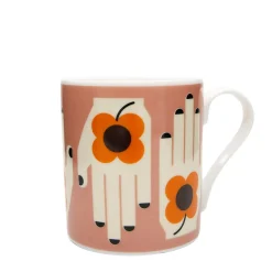 Keith Brymer Jones Frances Collett - Medium Ceramic Mug 275ml - Flower in the Hand^ Frances Collett | Mugs & Cups