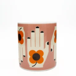 Keith Brymer Jones Frances Collett - Medium Ceramic Mug 275ml - Flower in the Hand^ Frances Collett | Mugs & Cups