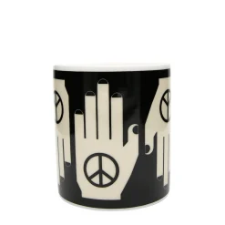 Keith Brymer Jones Frances Collett - Medium Ceramic Mug 275ml - Hand of Peace^ Frances Collett | Mugs & Cups