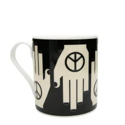 Keith Brymer Jones Frances Collett - Medium Ceramic Mug 275ml - Hand of Peace^ Frances Collett | Mugs & Cups