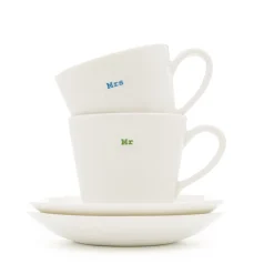 Keith Brymer Jones - Espresso Cup Pair - Mr & Mrs - 100ml^ Keith Brymer Jones | Mugs & Cups