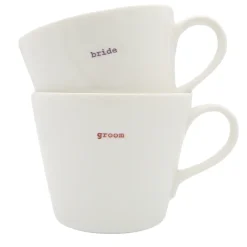 Keith Brymer Jones - Medium Mug Pair - bride & groom - 350ml^ Keith Brymer Jones | Mugs & Cups