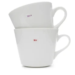 Keith Brymer Jones - Medium Mug Pair - Mr & Mrs - 350ml^ Keith Brymer Jones | Mugs & Cups