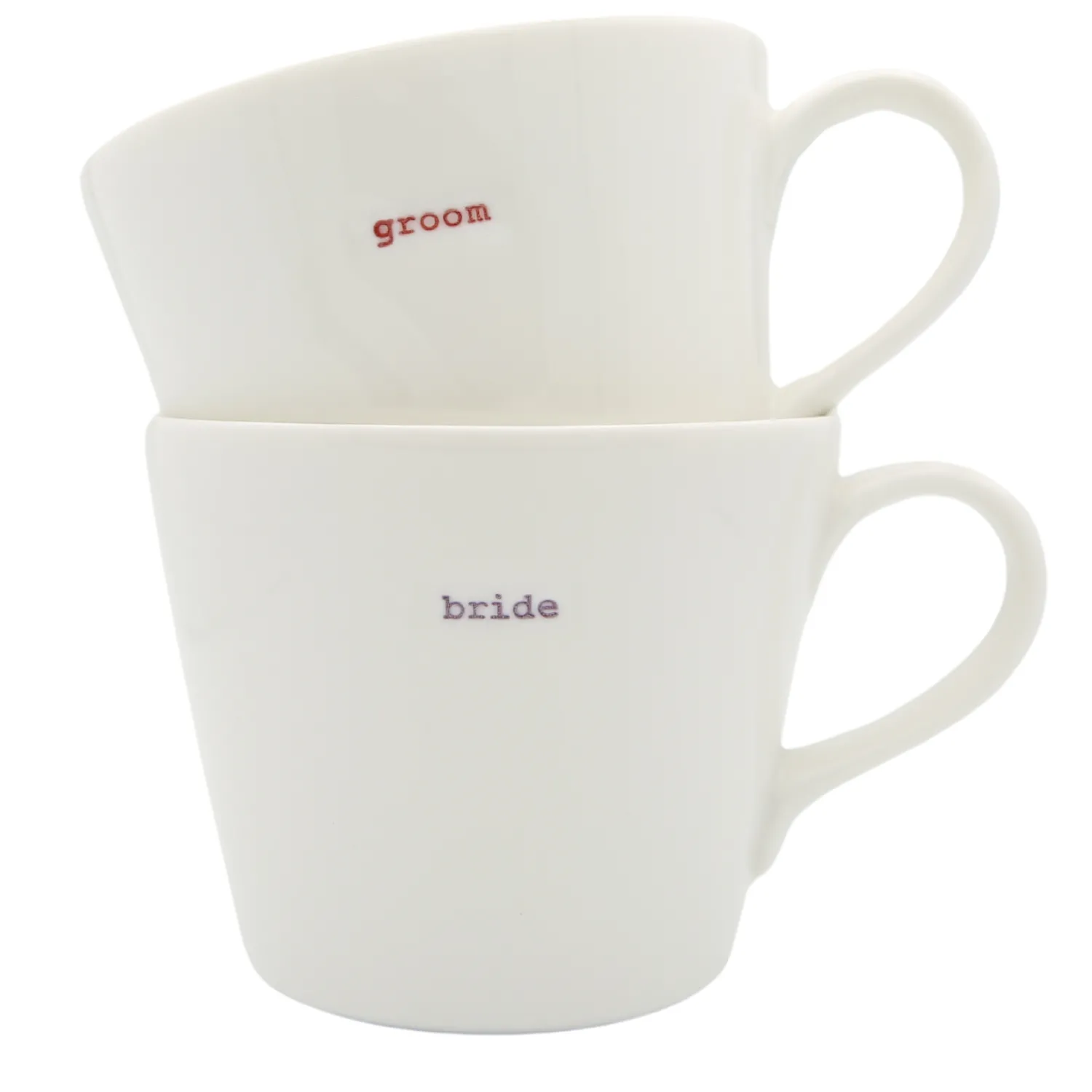 Keith Brymer Jones - Medium Mug Pair - bride & groom - 350ml^ Keith Brymer Jones | Mugs & Cups