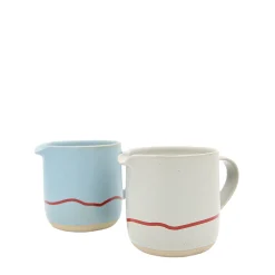Keith Brymer Jones - Stoneware Jug - Pebble & Red - 400ml^ Keith Brymer Jones | Serveware