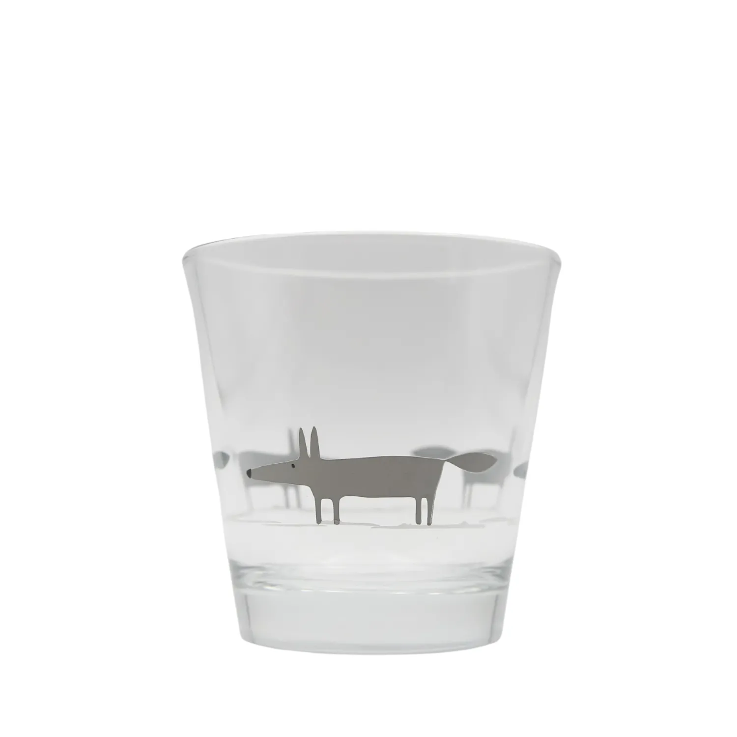 Keith Brymer Jones Scion Living - Animal Glass Tumbler - Mr Fox - Grey - 250ml^ Glass Tumblers | Scion Living