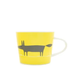 Keith Brymer Jones Scion Living - Animal Mug - Mr Fox - Yellow & Charcoal - 250ml^ Scion Living | Mugs & Cups
