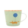 Keith Brymer Jones Scion Living - Animal Mug - Mr Fox Balloon - Green - 350ml^ Scion Living | Mugs & Cups