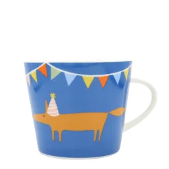 Keith Brymer Jones Scion Living - Animal Mug - Mr Fox Party Hat - Denim - 350ml^ Scion Living | Mugs & Cups