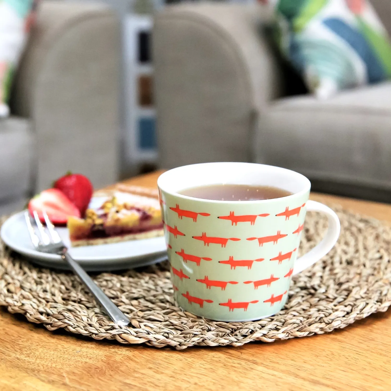 Keith Brymer Jones Scion Living - Animal Mug - Midi Mr Fox - Sage & Poppy - 350ml^ Scion Living | Mugs & Cups