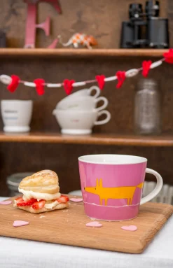 Keith Brymer Jones Scion Living - Animal Mug - Mr Fox - Pink & Orange - 350ml^ Scion Living | Mugs & Cups