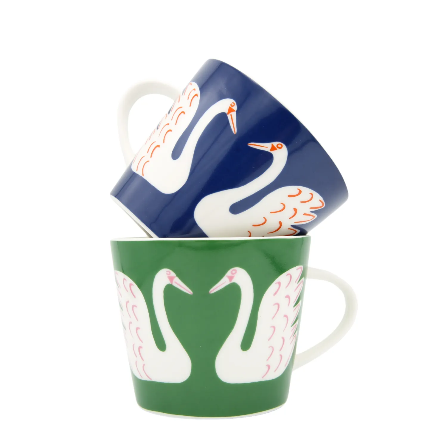 Keith Brymer Jones Scion Living - Animal Mug - Swim Swam Swan - Mint Leaf - 350ml^ Scion Living | Mugs & Cups