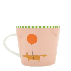 Keith Brymer Jones Scion Living - Animal Mug - Mr Fox Balloon - Pink - 350ml^ Scion Living | Mugs & Cups
