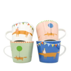 Keith Brymer Jones Scion Living - Animal Mug - Mr Fox Party Hat - Ceramic - 350ml^ Scion Living | Mugs & Cups