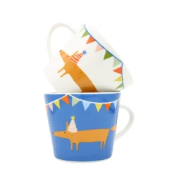 Keith Brymer Jones Scion Living - Animal Mug - Mr Fox Party Hat - Denim - 350ml^ Scion Living | Mugs & Cups