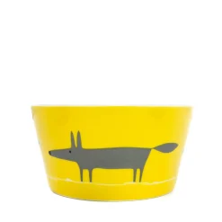 Keith Brymer Jones Scion Living - Ceramic Bowl - Mr Fox - Yellow & Charcoal - 565ml^ Scion Living | Plates & Bowls