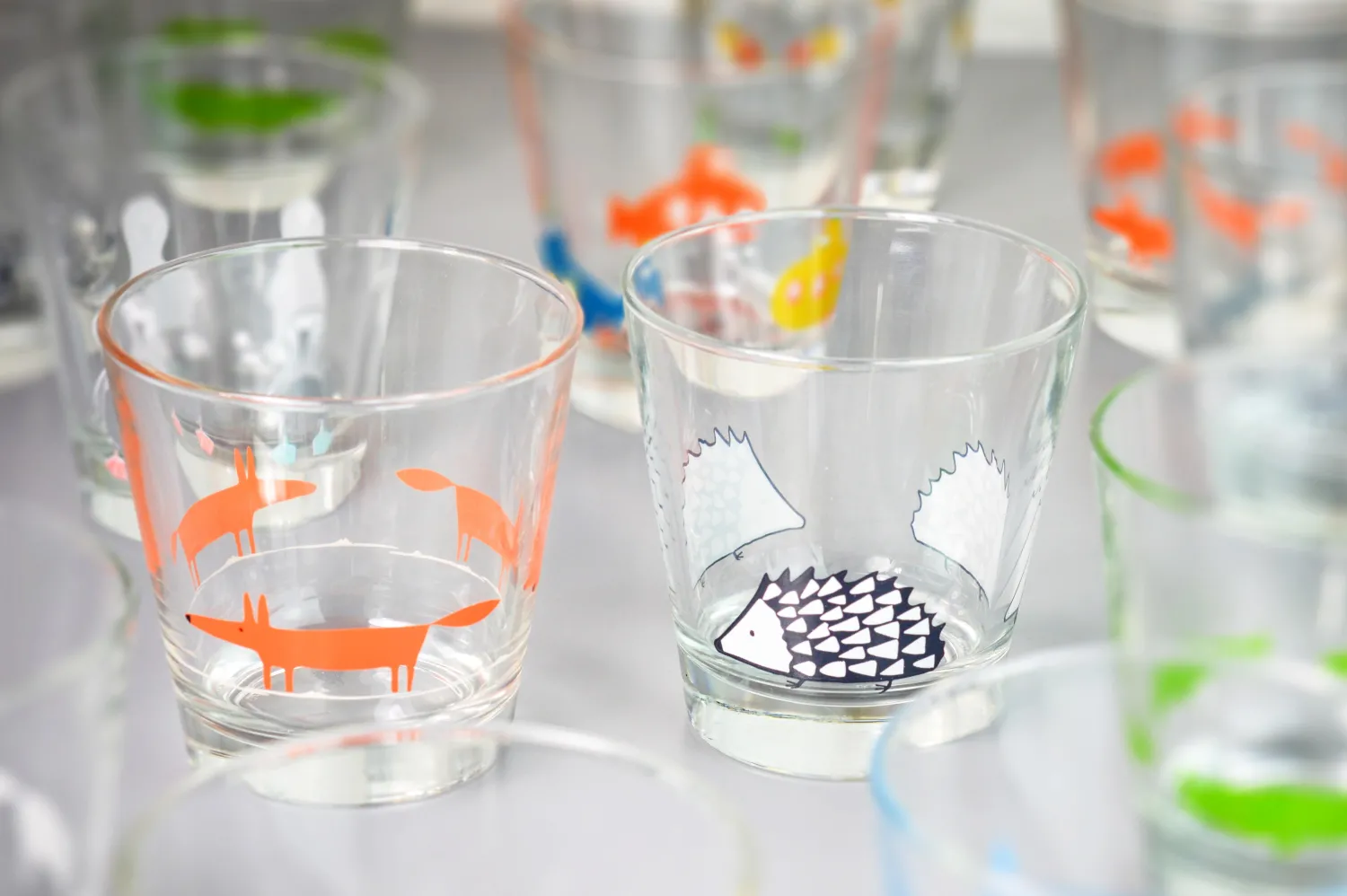 Keith Brymer Jones Scion Living - Glass Tumbler - Spike the Hedgehog - Grey - 250ml^ Scion Living | Glass Tumblers